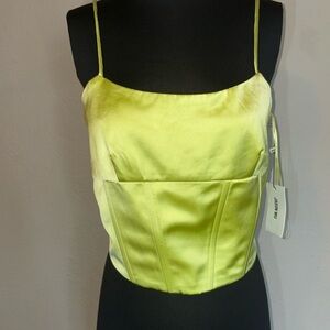 Jason Wu Corset Yellow Green Top